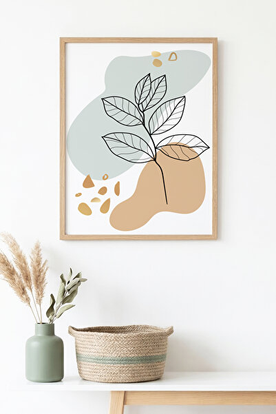 huhuli Τραπέζι με φυσικό ξύλινο πλαίσιο και μίνιμαλ σχέδιο φύλλων - Παστέλ απ...