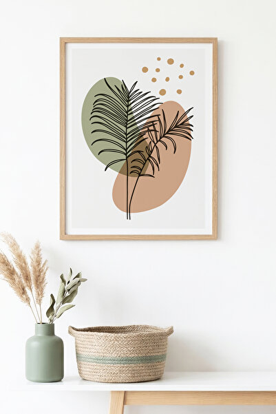 huhuli Τραπέζι με φυσικό ξύλινο πλαίσιο και μίνιμαλ σχέδιο φύλλων - Παστέλ απ...