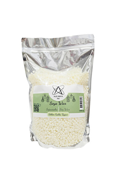 Alze Kimya Hobi Soya Wax Mum Hammaddesi 1 Kg , %100 Doğal , Basit Silikon Kal...
