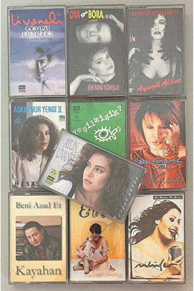 RAKS MÜZİK YAPIM 10 Turkish Pop Cassette Tapes (the Tapes in the Photo Will B...