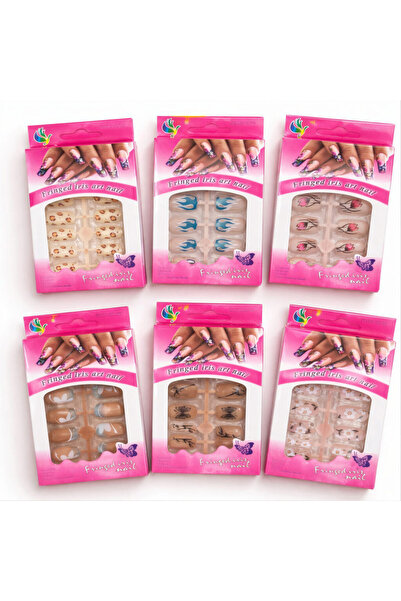 JML1 Unghii false 12/set, aplicare rapidă cu bandă adezivă, diverse modele en...