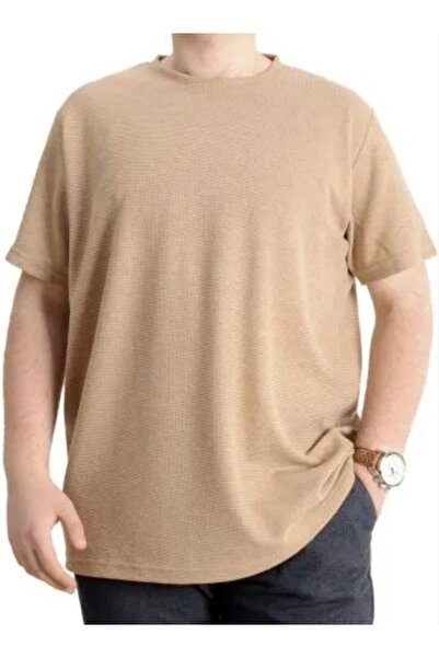 cusseli Ανδρικό μπλουζάκι μεγάλου μεγέθους με λαιμόκοψη Crew Neck Waffle 2003...