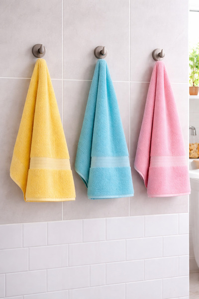 Cotton 3'lü %100 Pamuklu Havlu Seti Çavuş Bordür 50x90 El ve Yüz Havlusu