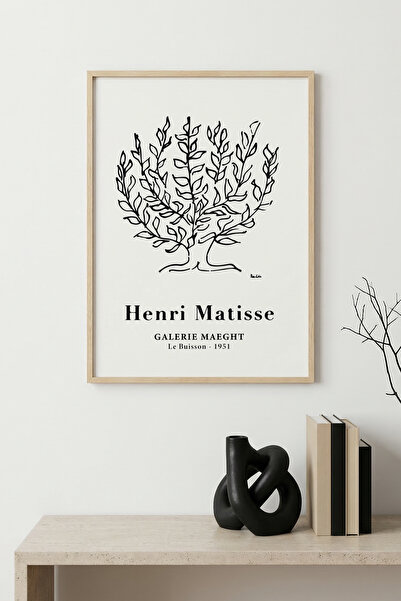 huhuli Τραπέζι με φυσικό ξύλινο πλαίσιο και μίνιμαλ σχέδιο φύλλων - Ασπρόμαυρ...