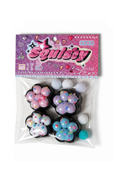 Pofika Mini Dörtlü Kedi Pati Figürlü Sukuşi Stres Oyuncağı Squishy Moj Moj 1 ...