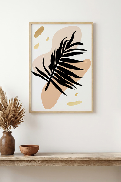 huhuli Τραπέζι με φυσικό ξύλινο πλαίσιο και μίνιμαλ σχέδιο φύλλων - Παστέλ απ...