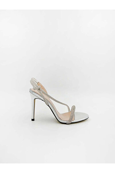 TUCİNO STILLETO HEELED SANDALS IN SILVER