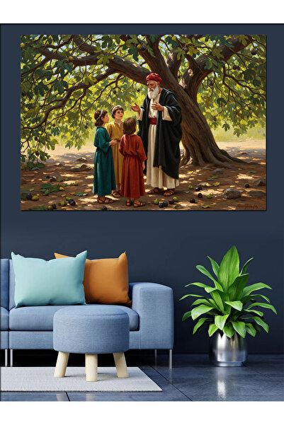Artmeg People under the Sage Tree Painting Decorative Canvas - Mdf Wood Painting