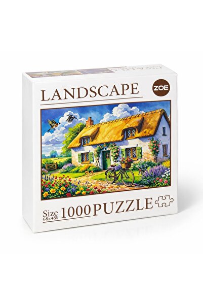 Zoe Country House Scenery with Spring Garden 1000 Piece Puzzle 68X48 cm