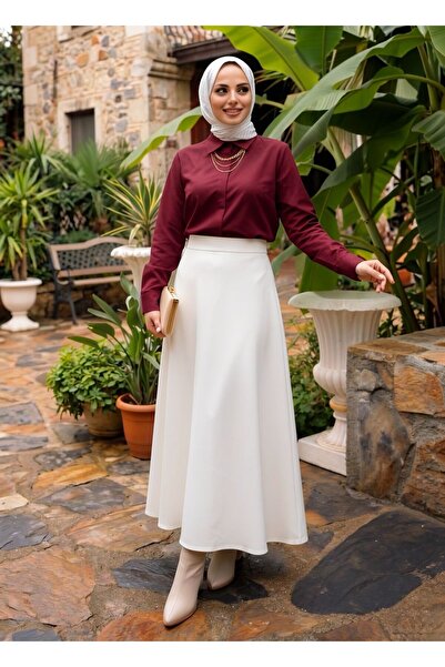 MEİLİN Fusta evazată cu talie elastică