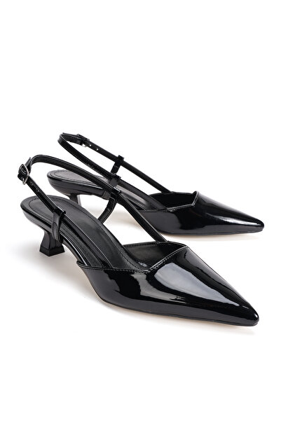 Melvoria Γυναικεία βραδινά παπούτσια με μυτερή μύτη και χαμηλό τακούνι από λο...