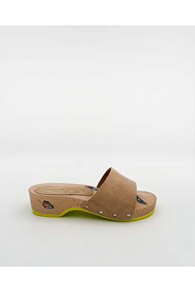 MADE İN ITALY WOODEN MULE IN BEIGE