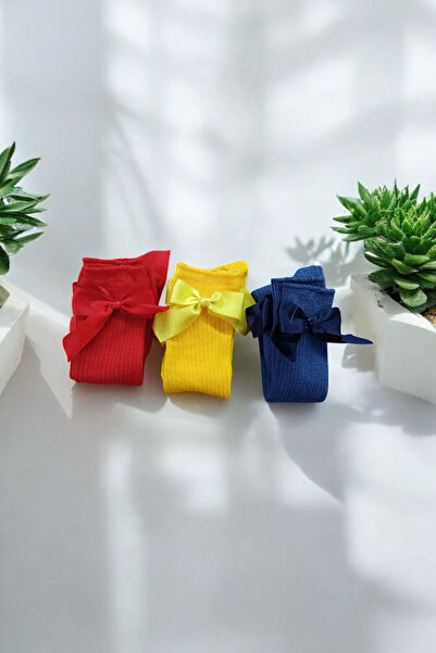 ÖZKARDEŞLER BABY Бебешки и детски чорапи до коляното с панделки, комплект от ...