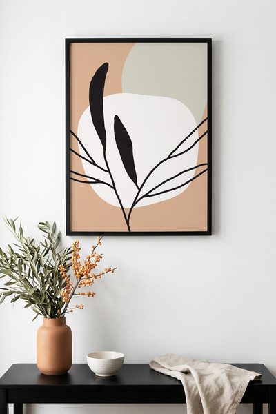 huhuli Τραπέζι με φυσικό ξύλινο πλαίσιο και μίνιμαλ σχέδιο φύλλων - Παστέλ απ...