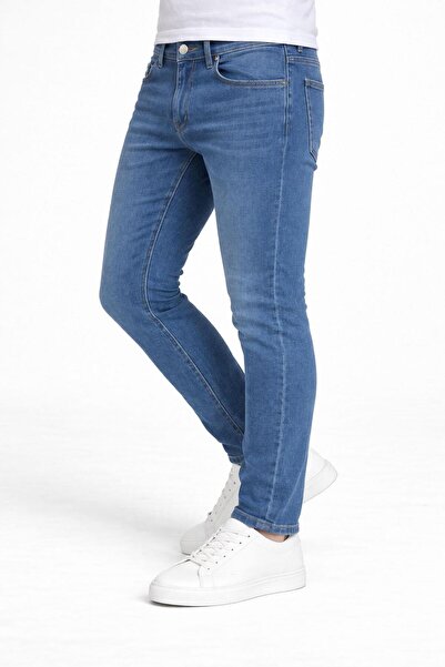 CLASSİCS MEN Ανδρικό τζιν παντελόνι σε στενή γραμμή Black Wood - 7568