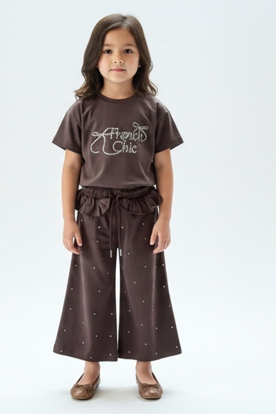 Toontoy Κοριτσίστικο Σετ 2 τεμαχίων: Μπλουζάκι με κοντό μανίκι και λαιμόκοψη ...