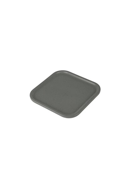 Globy Square Presentation Plate Gray 29.7×25×2.0 cm