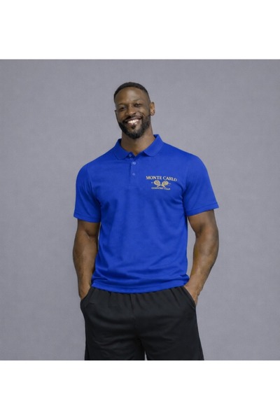NOFLEN Чоловіча футболка з коміром-поло з принтом Monte Carlo