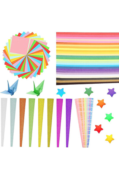 Hamoom Set of 1600 pieces, origami paper Hamoom, multicolor