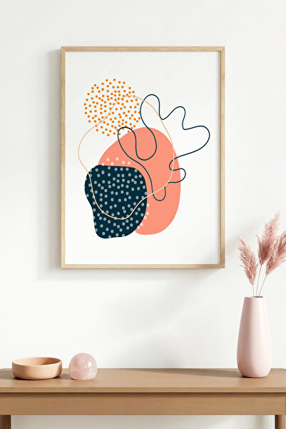 huhuli Natural Wooden Framed Abstract Painting I Huhu1351