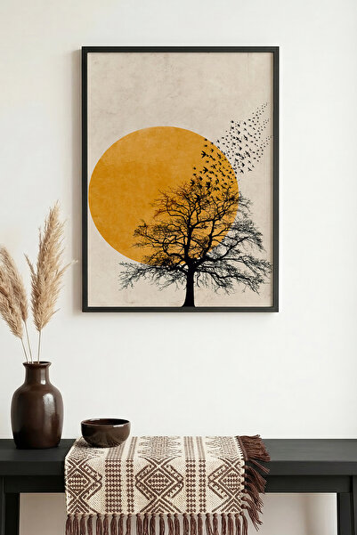 huhuli Αφηρημένη ζωγραφική με φυσικό ξύλινο πλαίσιο I Huhu1275