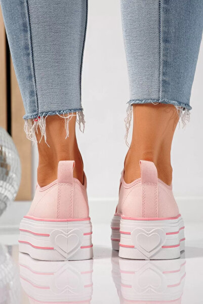 Zaira Γυναικεία ροζ υφασμάτινα αθλητικά παπούτσια Σοφία # 24725 - 40