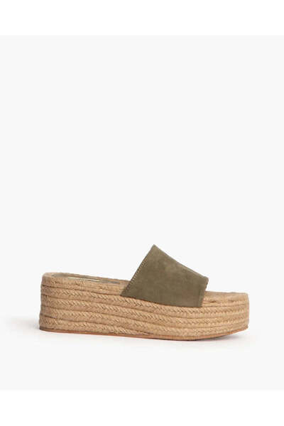 Corina SUEDE WEDGE MULE IN KHAKI