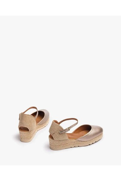 Unisa METALLIC EFFECT D'ORSAY ANKLE STRAP ESPADRILLE