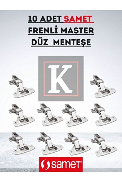 SAMET Menteşe Samet Master Serisi Frenli Düz Menteşe - Sessiz Kapanan Dolap M...