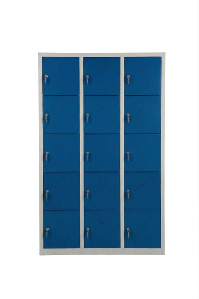 Asram Metal 15 Gözlü Metal Emanet Dolabı Mavi118x40x170