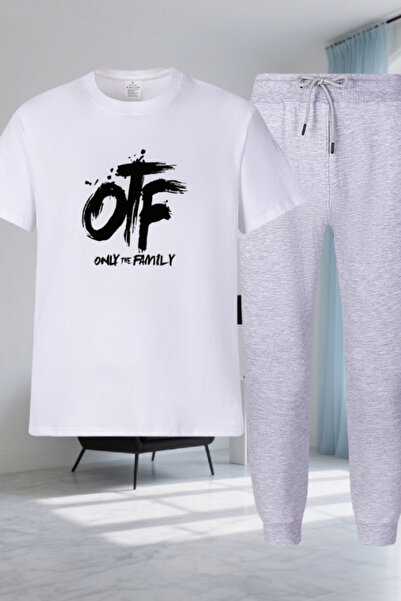 MİDAD Otf printed t-shirt - jogger t-shirt crew neck top bottom tracksuit set