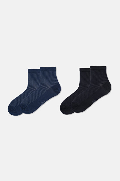 Dagi Men's 2-Pack Striped Quarter Socks