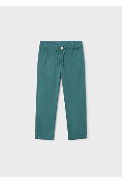 MAYORAL Boy's Green Linen Trousers - 03576