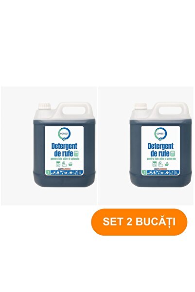 Corect SET 2 BUCĂȚI - Detergent lichid de rufe pentru alb și colorate, 5 L (U...