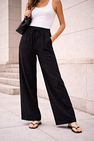 bb butik basic بنطلون بالازو من الكتان (نسيج توك) TR0935