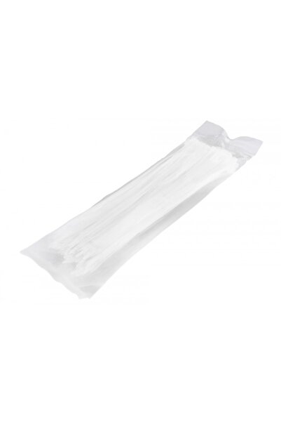 CED AUTO TRADE Coliere bride nailon plastic 3,6x250 mm, 100 bucati, culoare alb