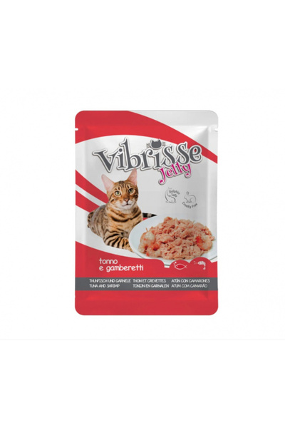 Croci Влажна храна за котки Вибриз, Риба тон и скариди в аспис, 18 x 70г