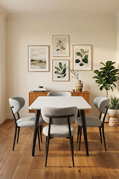 UMS MOBİLYA Masa Sandalye Takımı - Mutfak Masası - Salon ve Yemek Masası 70x1...