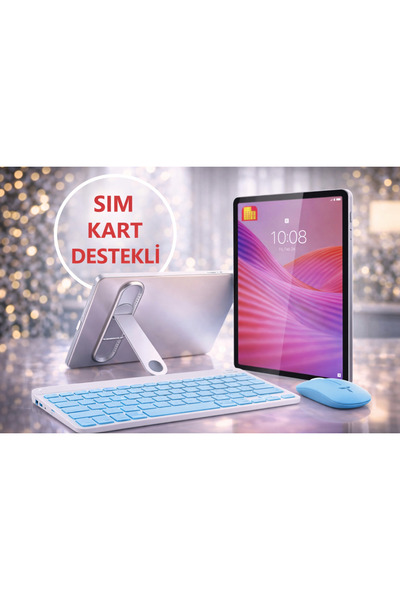 LENOVO Tab M10 4GB/128GB(SİM KART DESTEKLİ)10.1"İNCH GRİ TABLET+ŞEFFAF KILIF+...