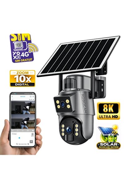 OEM Cameră Duală Gri 4G Baterie Solară 12000