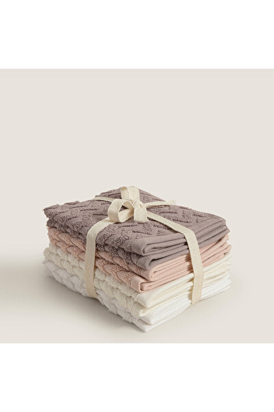 Chakra Zigzag 100% Cotton 8-Piece Hand Towel Set 30X40 cm