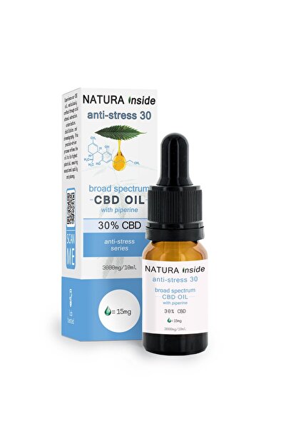 NATURA INSIDE Έλαιο κάνναβης – 30%, με Πιπερίνη, 10ml