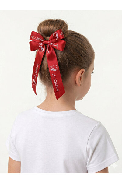 Kidsmadamiko 23 Απριλίου-19 Μαΐου Κόκκινη σατέν αγκράφα με υπογραφή Ατατούρκ ...