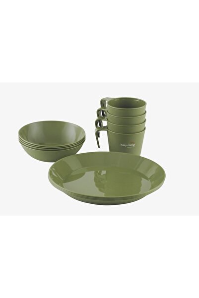 CED AUTO TRADE Σετ σερβίτσιου για 4 άτομα, πιάτα και κούπες, Easy Camp Moss 4