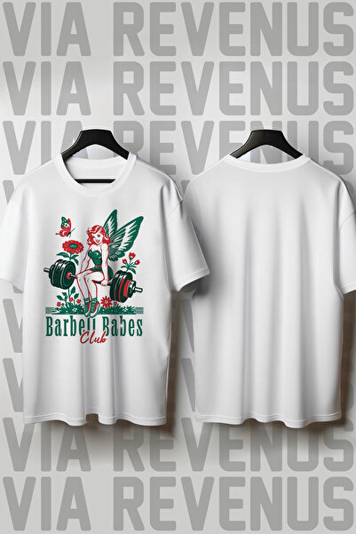 Vordevia Μπλουζάκι Unisex από 100% βαμβάκι με στάμπα Barbell Babes Club και φ...