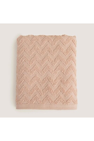 Chakra Zigzag 100% Cotton Bath Towel 70X140 cm Salmon