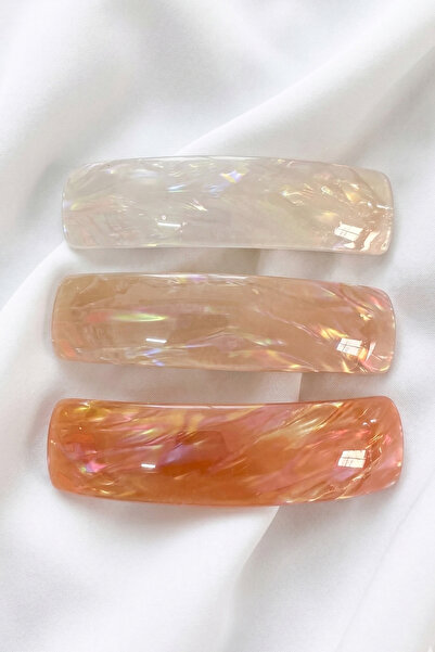 PETEK AKSESUAR 3 Pieces Large Bone Automatic Clip Hairpin