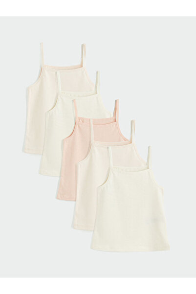 LC Waikiki Square Roba Collar Girls' String Strap Undershirt 5-Pack from Uzg ...