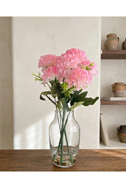 BAKBURAYA YAPAY ÇİÇEKÇİLİK 7-Branch Pink Artificial Hydrangea Decorative Flow...