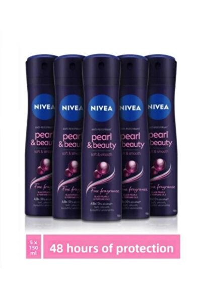 NIVEA Pachet promoțional 5 X Deodorant Pearl Beauty Soft Smooth 150 ml